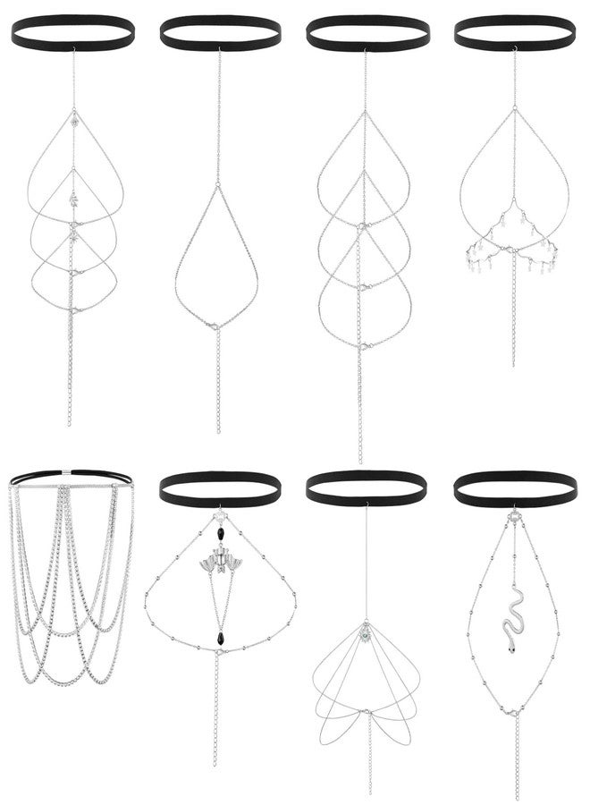 NICEIGHT Thigh Chains for Women 8PCS Leg Chains for Women Snake Leg Chain Layered Body Chain Beach Jewelry Set S - Image 1